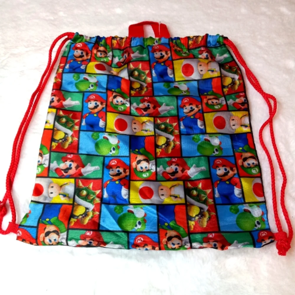 Super Mario Bros Bioworld Drawstring Backpack